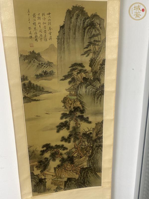 古玩字畫載酒攜琴過野橋真品鑒賞圖