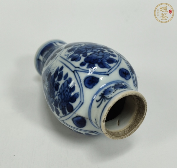 古玩陶瓷青花花卉紋雞腿瓶真品鑒賞圖