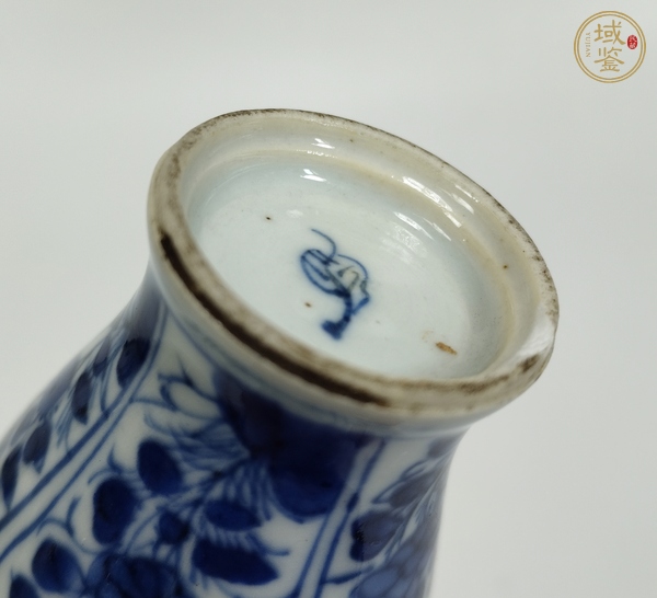 古玩陶瓷青花花卉紋雞腿瓶真品鑒賞圖