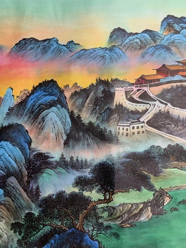 古玩字畫王墨生山水拍賣,當前價格300元