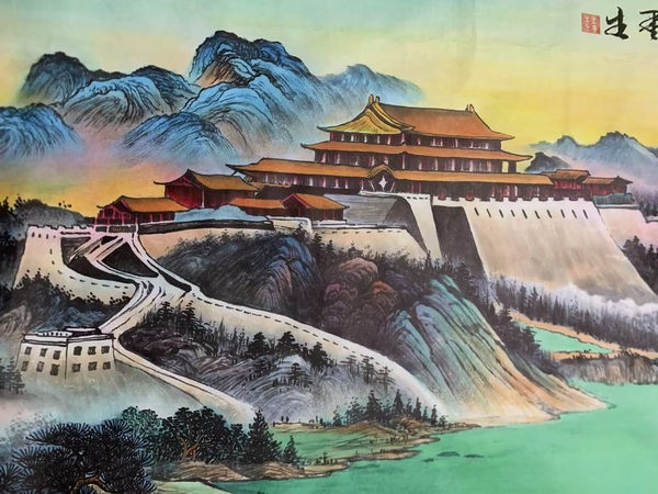古玩字畫王墨生山水拍賣,當前價格300元