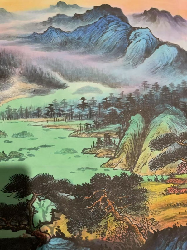 古玩字畫王墨生山水拍賣,當前價格300元