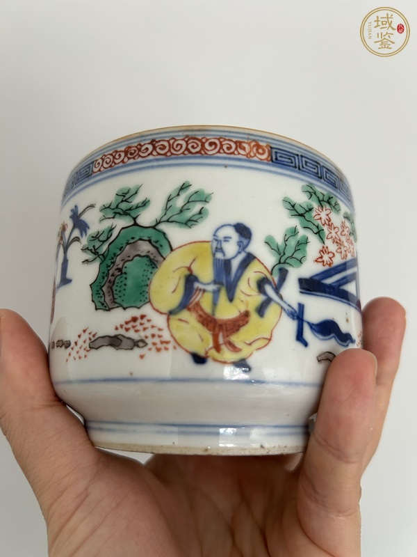 古玩陶瓷青花五彩香爐真品鑒賞圖