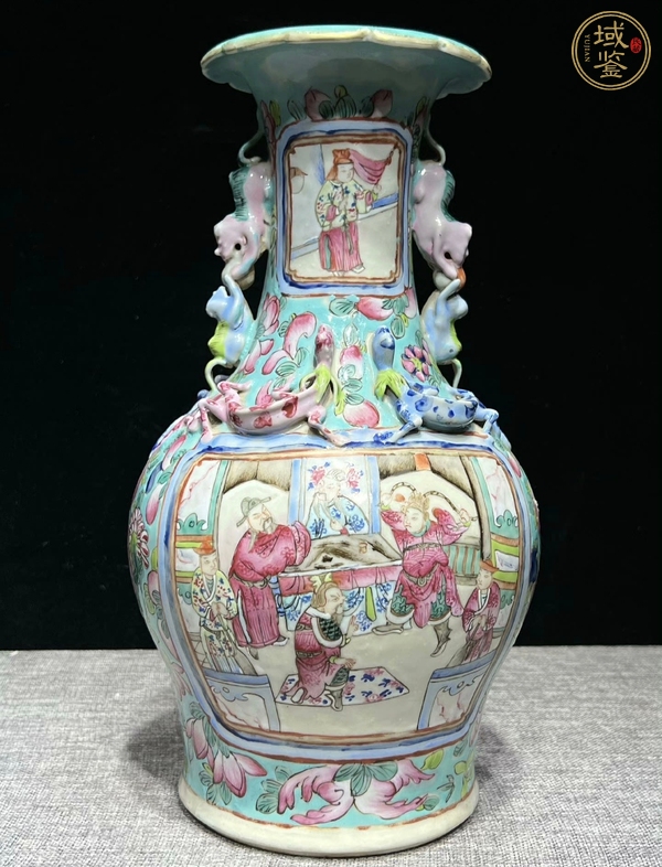 古玩陶瓷粉彩瓶真品鑒賞圖