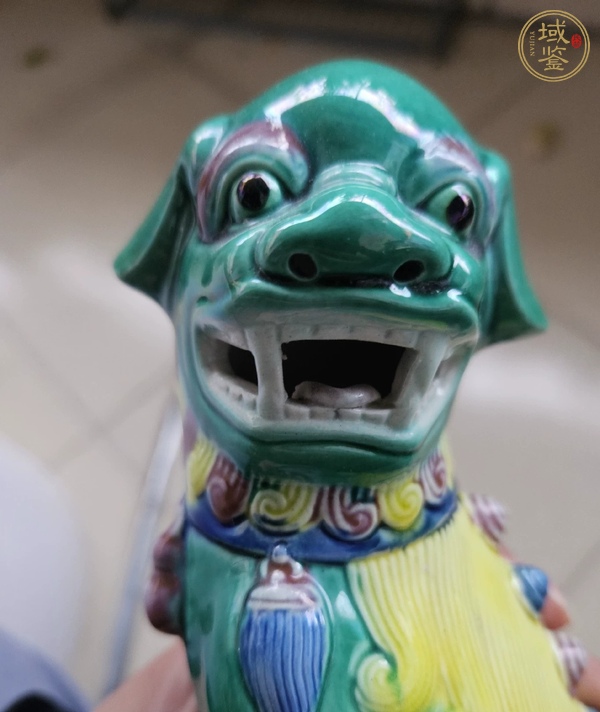 古玩三彩獅子真品鑒賞圖