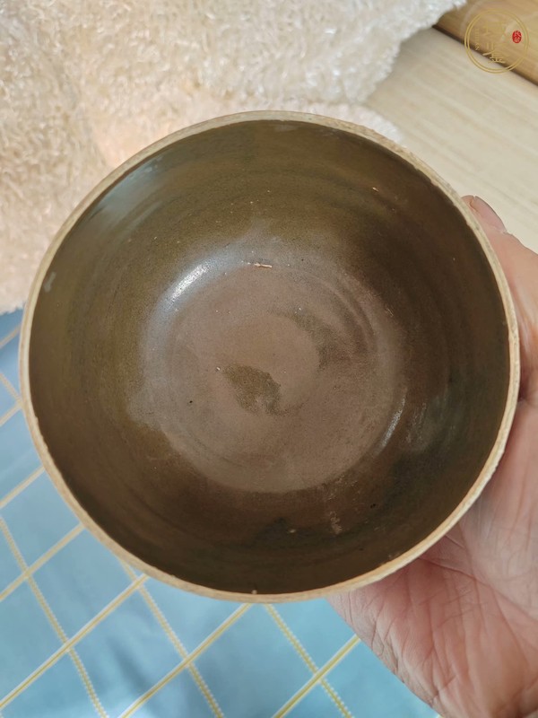 古玩陶瓷磁州窯茶葉末釉茶碗真品鑒賞圖