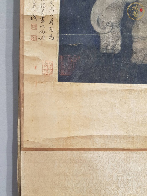 古玩字畫(huà)舊仿貫休人物真品鑒賞圖