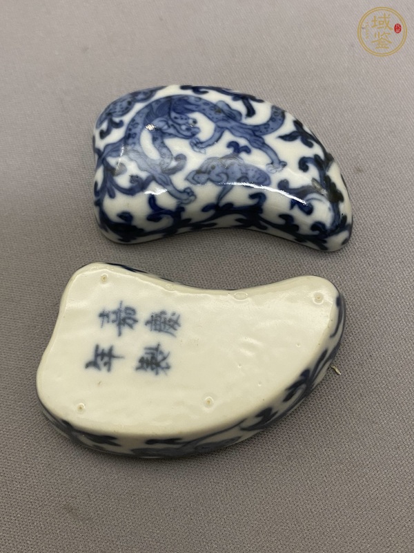 古玩陶瓷青花粉盒真品鑒賞圖