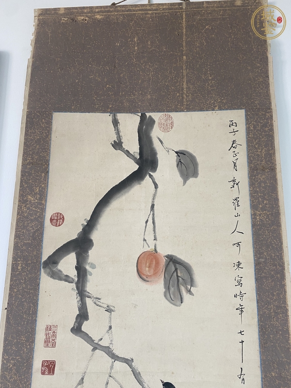 古玩華嵒款花鳥畫真品鑒賞圖