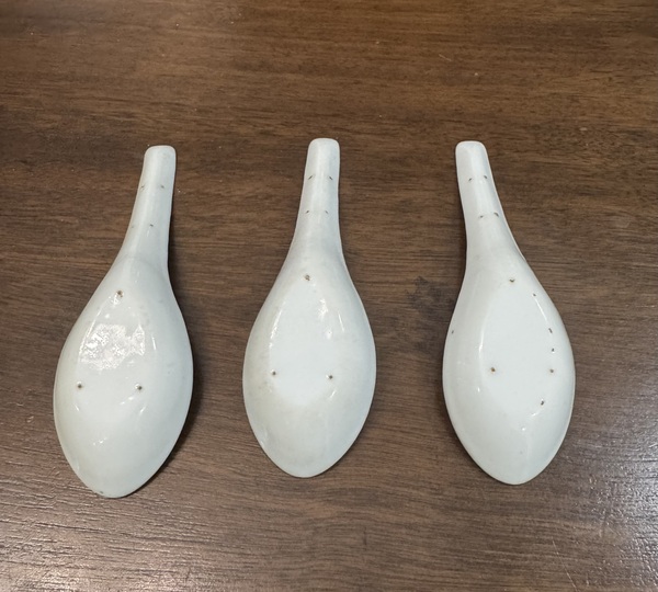 古玩陶瓷晚清團鶴紋青花湯勺3只拍賣,當前價格398元