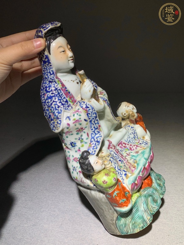 古玩陶瓷送子觀音真品鑒賞圖