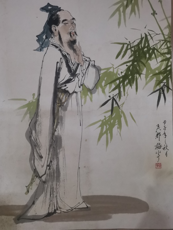 古玩字畫已故連環(huán)畫四小名旦之一海派大師顏梅華人物拍賣，當(dāng)前價格20000元