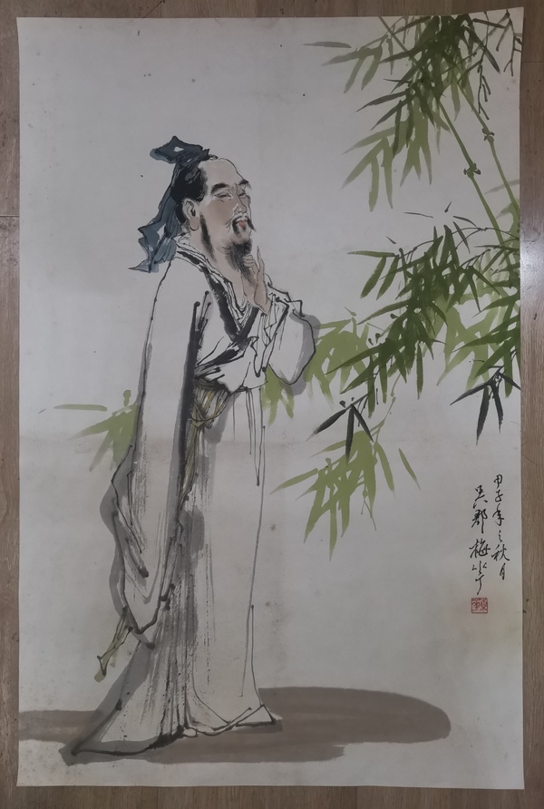 古玩字畫已故連環(huán)畫四小名旦之一海派大師顏梅華人物拍賣，當(dāng)前價格20000元