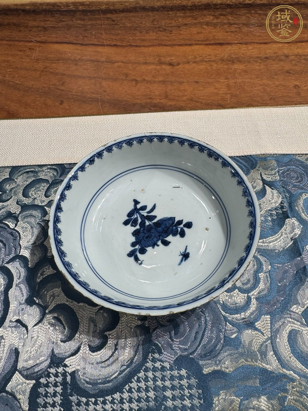 古玩陶瓷花鳥紋青花洗真品鑒賞圖