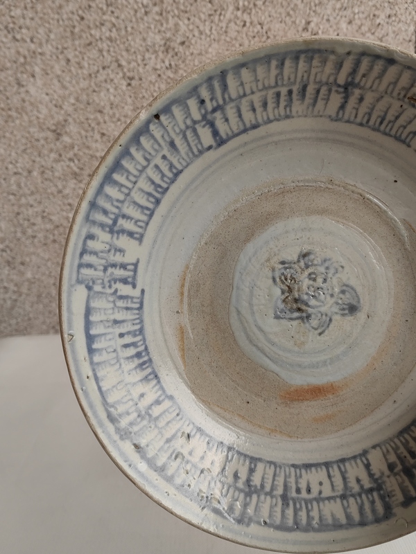 古玩陶瓷青花花卉紋盤拍賣,當(dāng)前價(jià)格580元