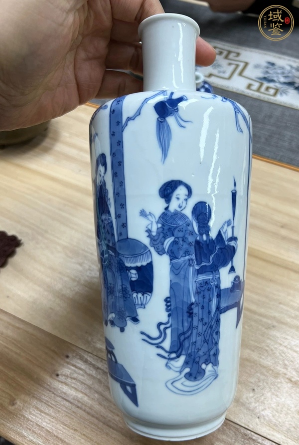 古玩陶瓷青花人物故事紋梅瓶真品鑒賞圖