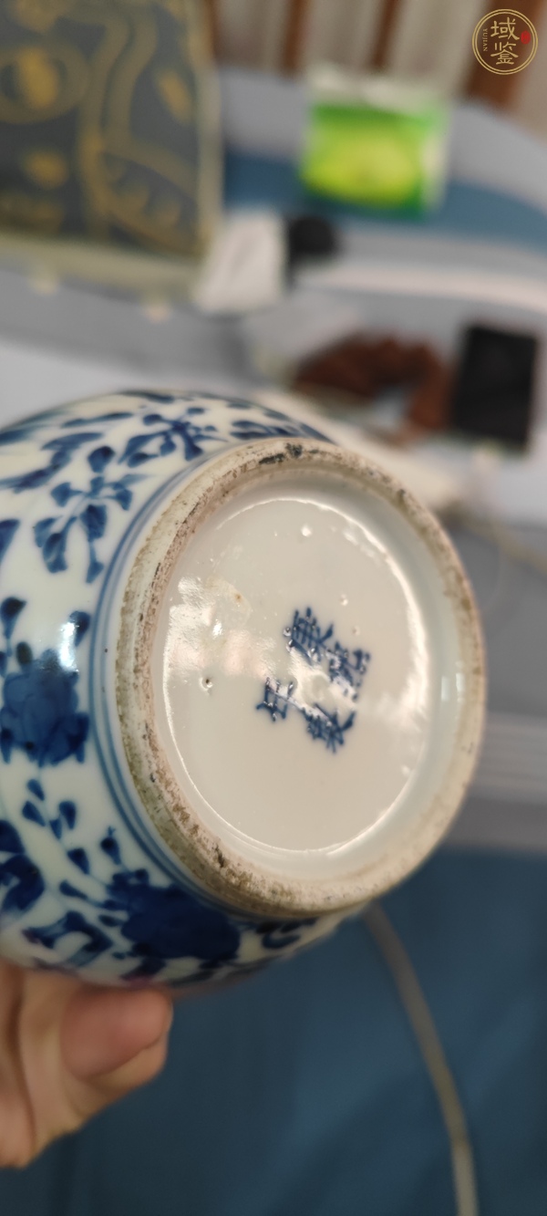 古玩陶瓷花鳥紋青花天球瓶真品鑒賞圖