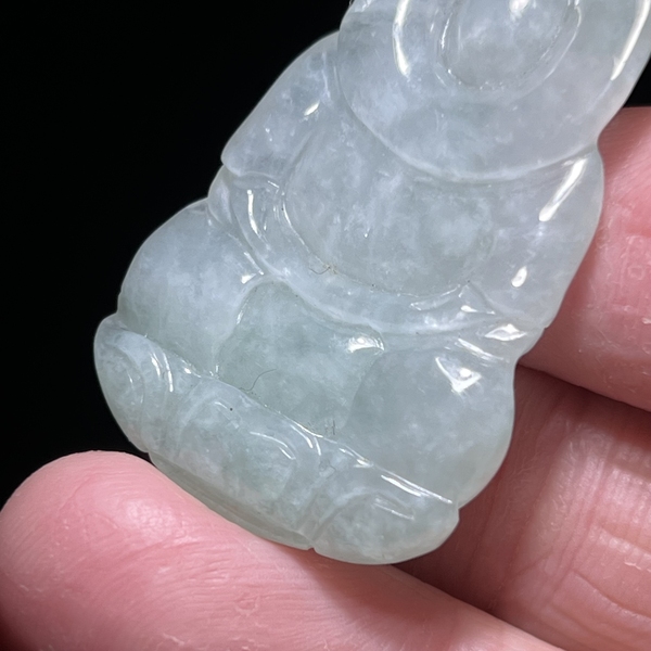 古玩玉器精品翡翠觀音掛件拍賣,當前價格998元