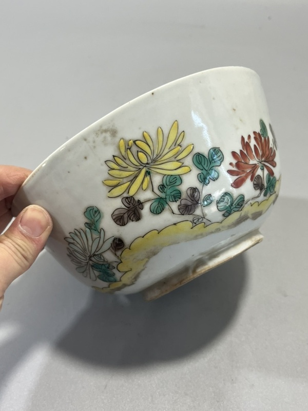 古玩陶瓷五彩花卉紋茶碗拍賣,當(dāng)前價格2999元