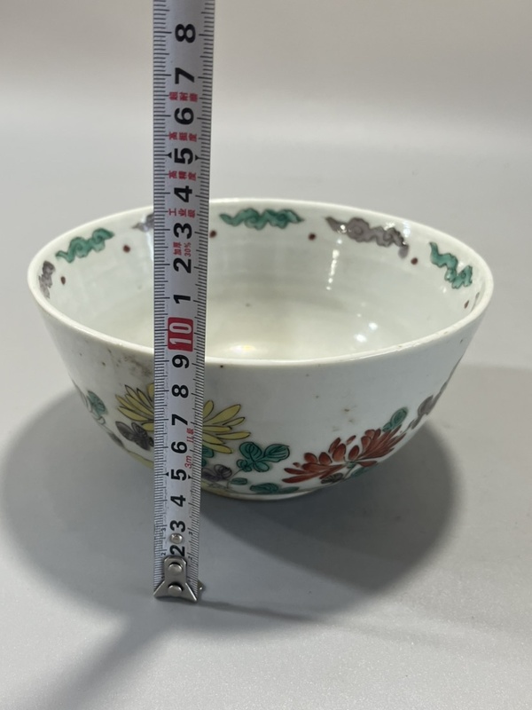 古玩陶瓷五彩花卉紋茶碗拍賣,當(dāng)前價格2999元