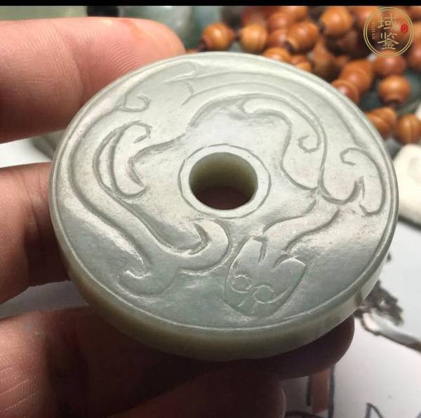 古玩玉器螭龍玉璧真品鑒賞圖