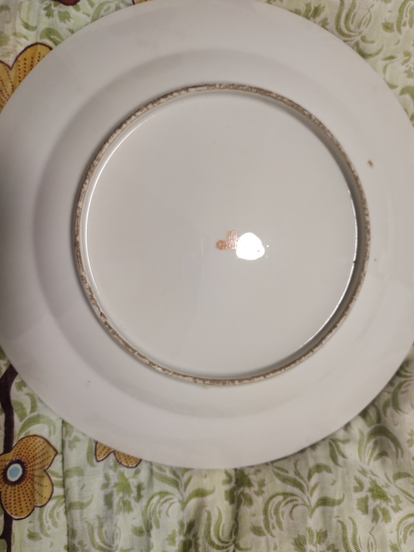 古玩陶瓷廣彩花卉紋盤拍賣,當前價格600元
