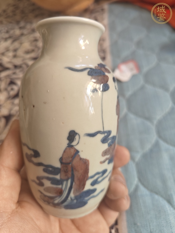 古玩青花釉里紅瓶真品鑒賞圖