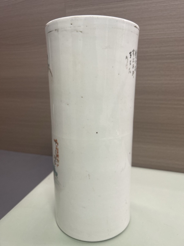 古玩陶瓷人物紋帽筒拍賣，當前價格2200元