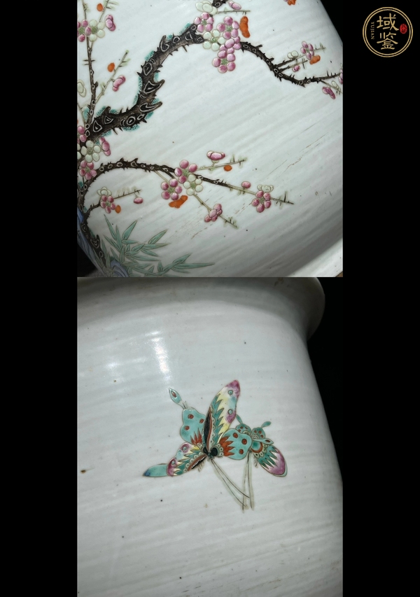 古玩陶瓷粉彩花盆真品鑒賞圖