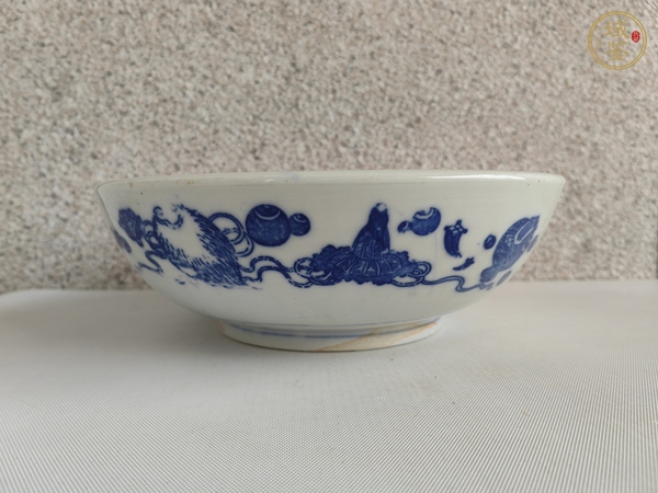 古玩陶瓷青花花鳥紋碗真品鑒賞圖