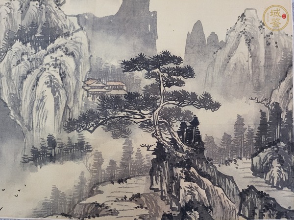 古玩字畫蔣溥款山水真品鑒賞圖