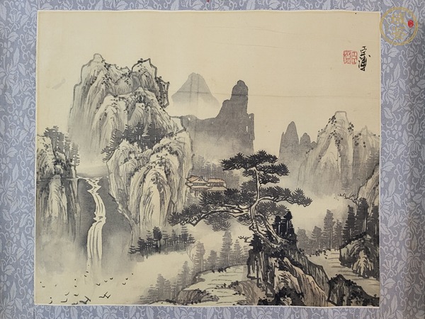 古玩字畫蔣溥款山水真品鑒賞圖