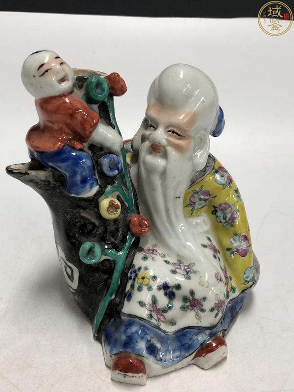 古玩陶瓷粉彩壽星壺拍賣,當(dāng)前價(jià)格3800元