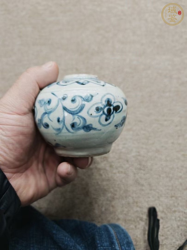 古玩陶瓷青花水盂真品鑒賞圖