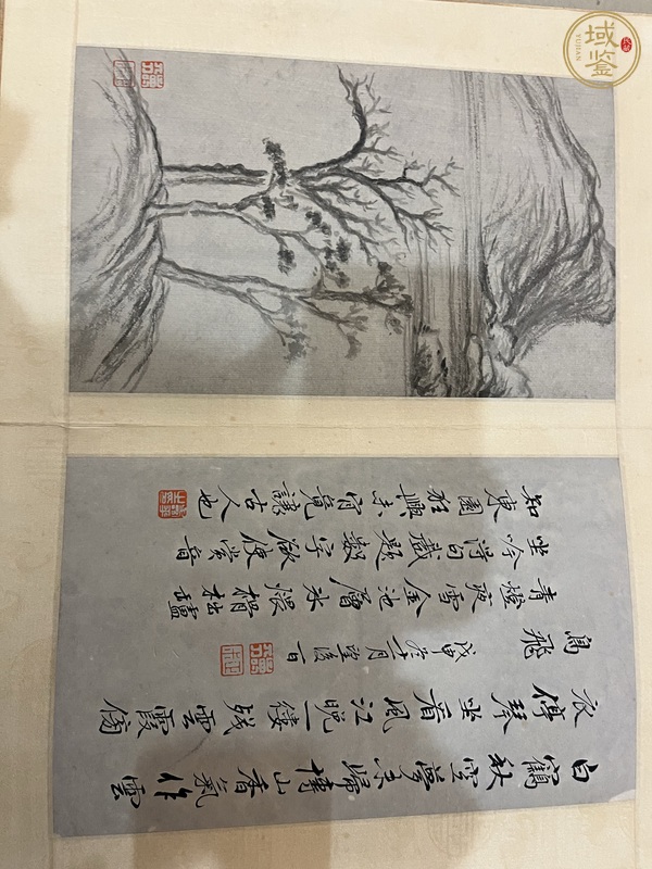 古玩字畫白鶴秋空真品鑒賞圖