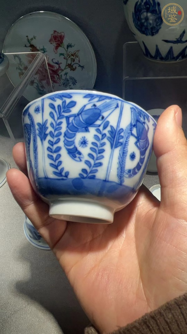 古玩陶瓷二甲傳臚青花杯真品鑒賞圖