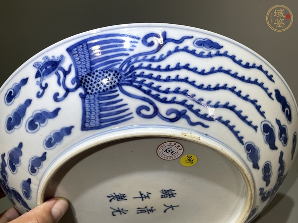 古玩陶瓷青花鸞鳳和鳴紋盤真品鑒賞圖