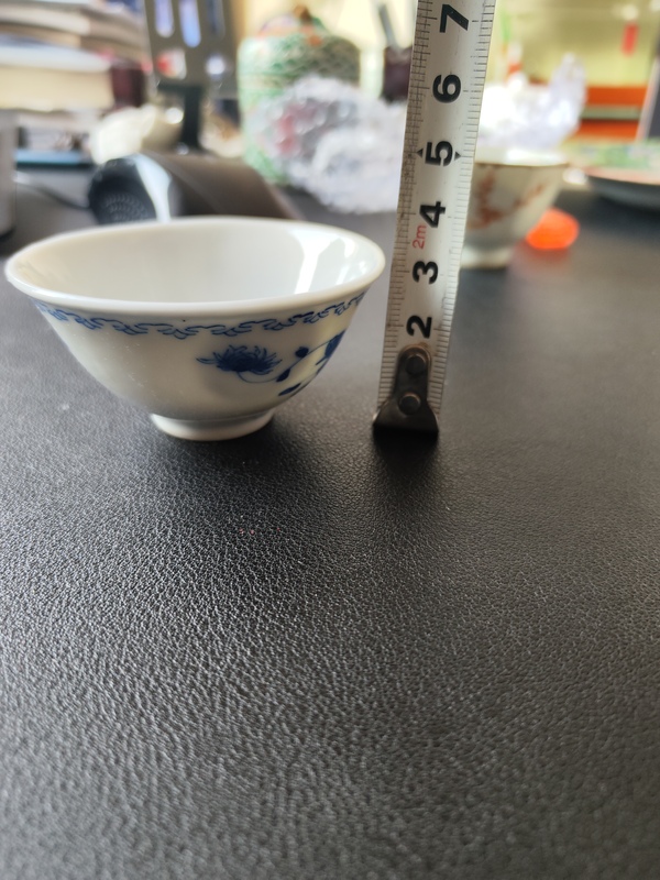 古玩陶瓷青花杯拍賣，當前價格1600元