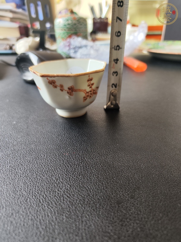 古玩陶瓷喜上眉梢八方杯真品鑒賞圖