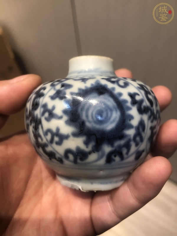 古玩陶瓷青花水盂真品鑒賞圖