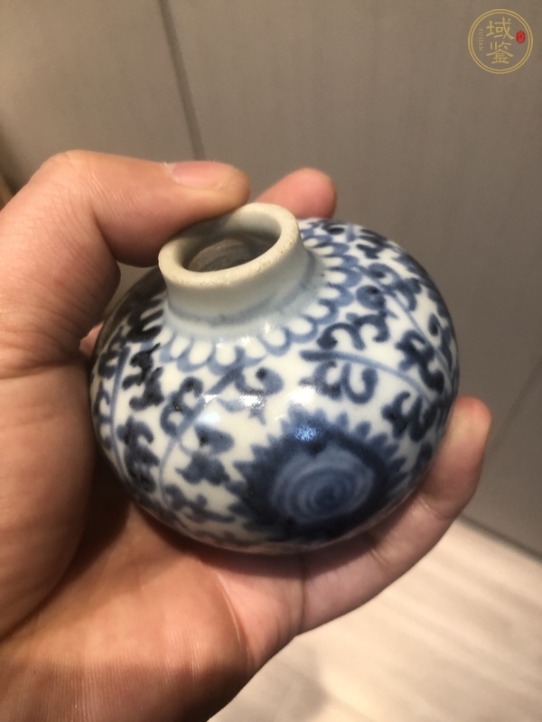 古玩陶瓷青花水盂真品鑒賞圖