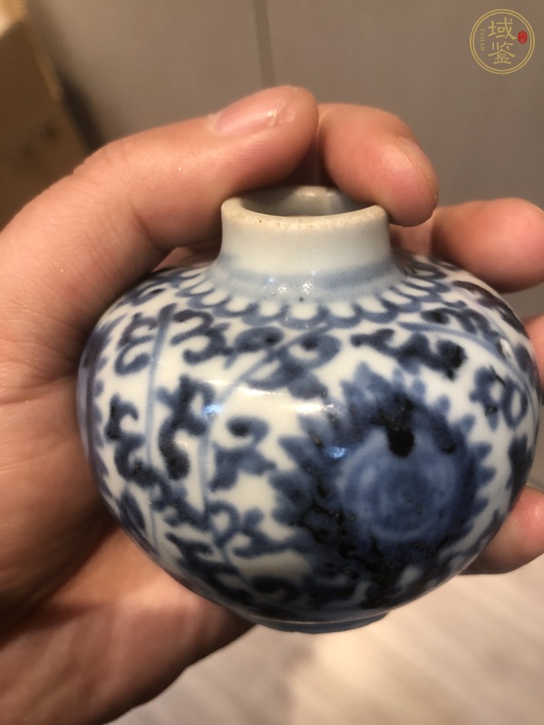 古玩陶瓷青花水盂真品鑒賞圖