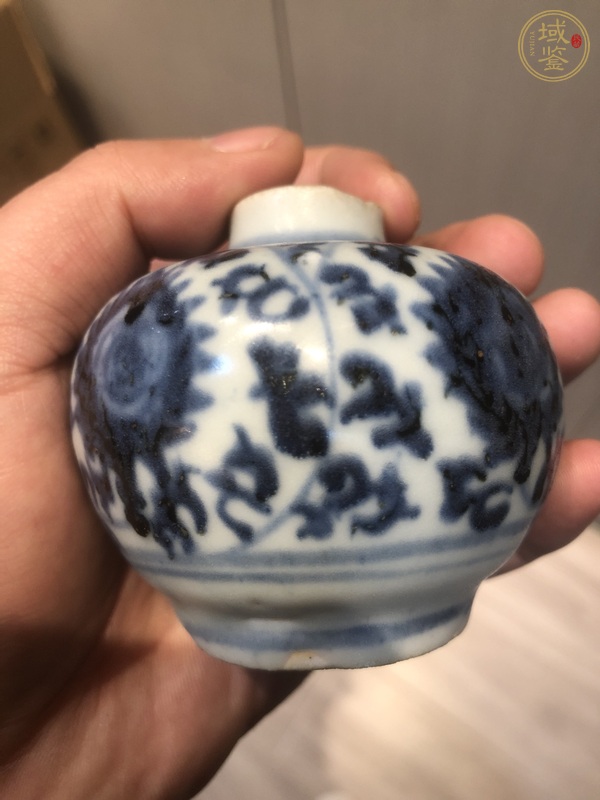 古玩陶瓷青花水盂真品鑒賞圖