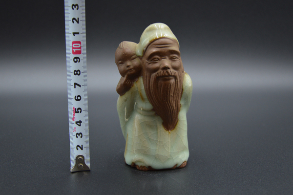 古玩陶瓷【特價】青釉人物瓷塑像拍賣,當前價格29元