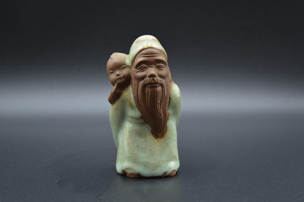 古玩陶瓷【特價】青釉人物瓷塑像拍賣,當前價格29元