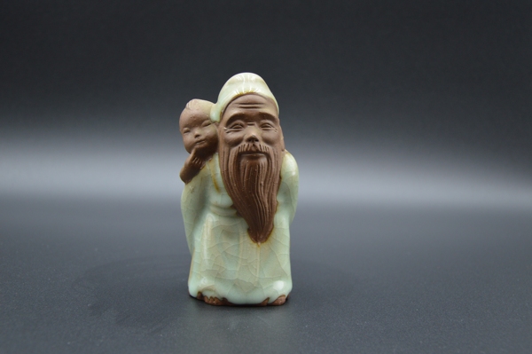 古玩陶瓷【特價】青釉人物瓷塑像拍賣,當前價格29元