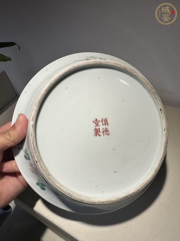 古玩陶瓷粉彩花卉紋花盆真品鑒賞圖