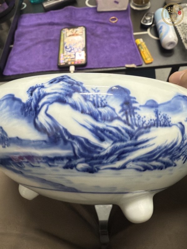 古玩陶瓷青花磁爐真品鑒賞圖