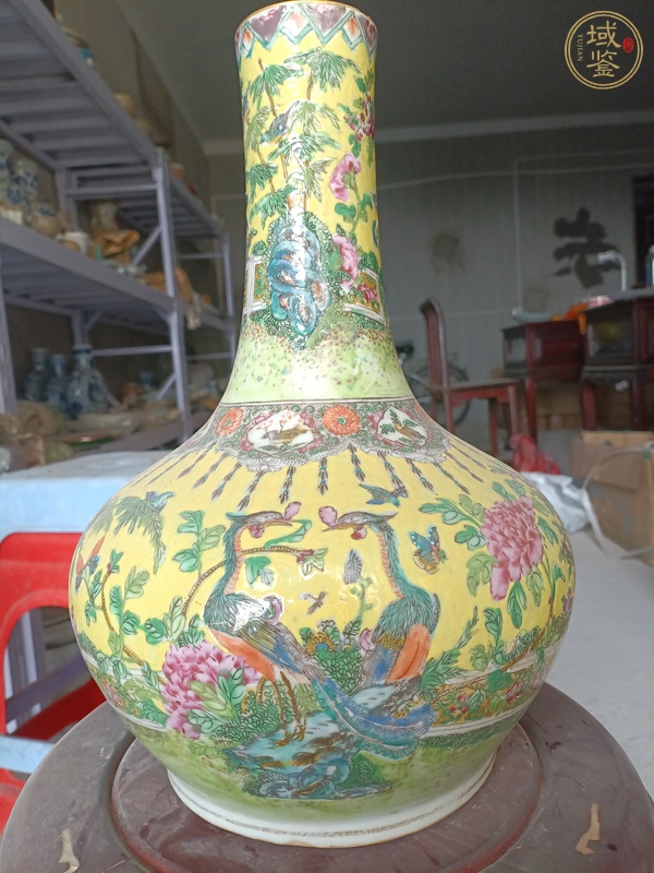 古玩陶瓷花鳥紋瓶真品鑒賞圖