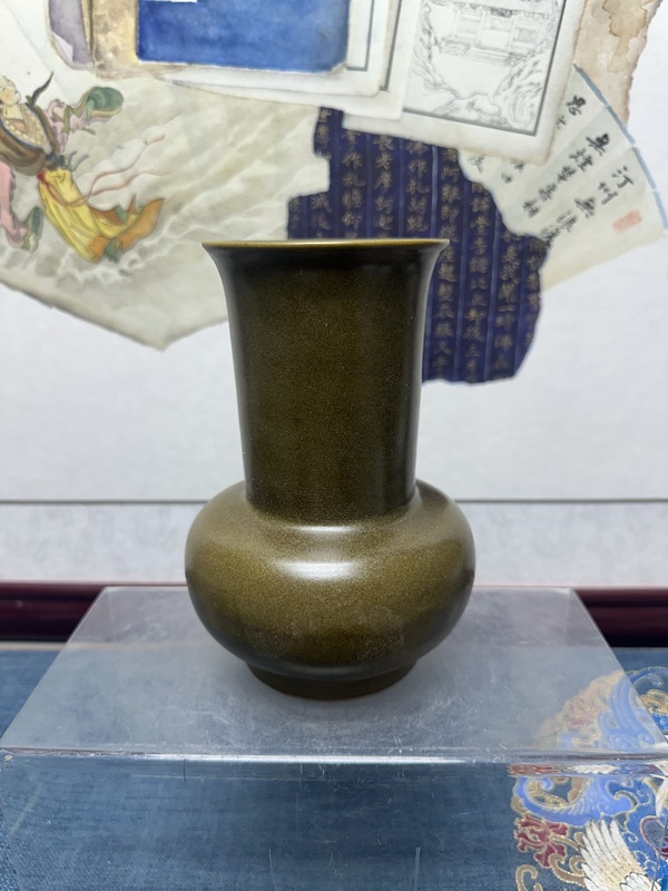 古玩陶瓷民國(guó)精品茶葉末釉竹節(jié)尊拍賣，當(dāng)前價(jià)格869元